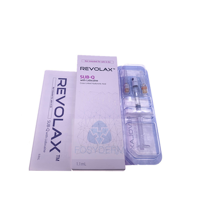 元の韓国Revolaxの皮膚注入口の十字はHyaluronic酸の注入24mg/Mlをつないだ