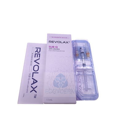 元の韓国Revolaxの皮膚注入口の十字はHyaluronic酸の注入24mg/Mlをつないだ